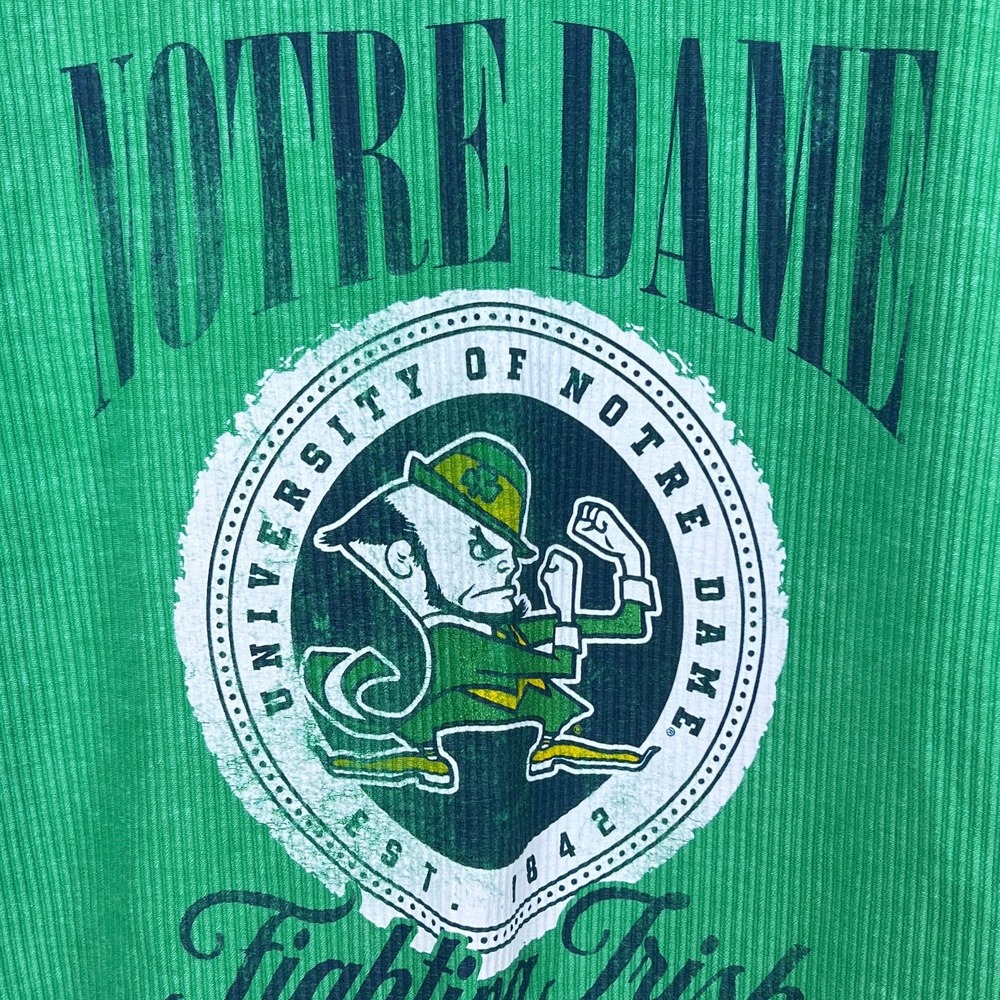 Pressbox Notre Dame Fighting Irish Corduroy Crewneck Medium Gorpcore Blokecore - Picture 3 of 7